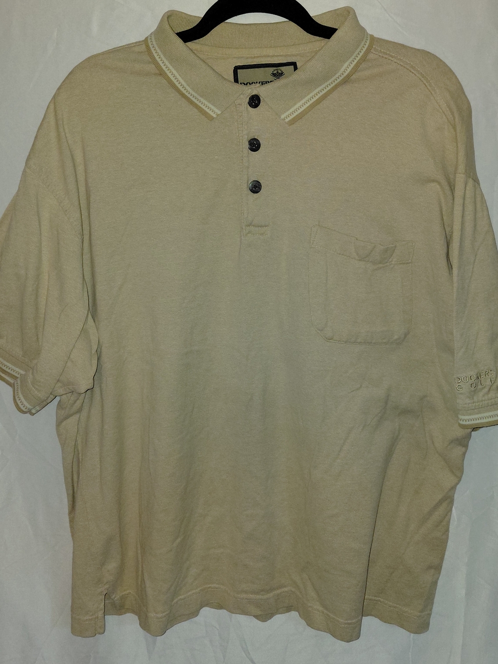 Dockers Men's Tan Golf Polo with Pocket - Size XL #2271